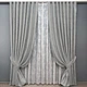 Комплект штор VR-Textil Льон Мармур 150х270 2шт і Тюль 600х270 1263ш-1400т Світло-сірий з білим 71-133/5 - зображення 1
