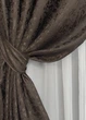 Комплект штор на люверсах VR-Textil Льон мармур Pavliani ХО № 1910ш Венге 150х250 см 2 шт (37-0321) - зображення 5