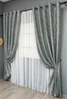 Комплект штор на люверсах VR-Textil Льон мармур Pavliani ХО № 1264ш Сірий 150х250 см 2 шт (37-0317) - зображення 3