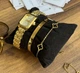 Подарунковий набір прикрас в Кробці GONCHAR & CO. «Classic Clover» Картьє, Клевер 2шт браслети + годинник, медзолото 77-725 - зображення 3