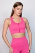 Женский спортивный топ на молнии Giulia Flex top "Zip-Up Active" 336 L Pink-raspberry, маломерная модель, топ в рубчик из микрофибры, для тренировок, для фитнеса - изображение 2
