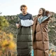 Спальник з капюшоном Naturehike U350 NH20MSD07, (1°C), правий, коричневий - изображение 6