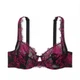 Комплект Victoria’s Secret Very Sexy Full Cup Support Rose Lace Unlined Bra Чорний з бордовим 34D-S - изображение 7
