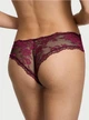 Комплект Victoria’s Secret Very Sexy Full Cup Support Rose Lace Unlined Bra Чорний з бордовим 36C-M - изображение 7