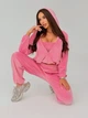 Жіночий велюровий костюм (топ+кофта+штани) Uaclothes 42-44 Рожевий (like36885-173121349) - зображення 9