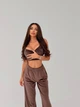 Жіночий велюровий костюм (топ+кофта+штани) Uaclothes 42-44 Коричневий (like36886-173131349) - зображення 5