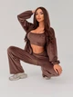 Жіночий велюровий костюм (топ+кофта+штани) Uaclothes 42-44 Коричневий (like36886-173131349) - зображення 10