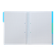 Блокнот BUROMAX А4 на спір. пласт. обкл. з розділ. 120арк. BRIGHT 24345912-02 синій (36) /BM.24345912-02/ - зображення 6