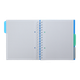 Блокнот BUROMAX B5 на спір. пласт. обкл. з розділ. 120арк. CLASSIC 24355911-02 синій (48) /BM.24355911-02/ - зображення 6