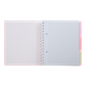 Блокнот BUROMAX B5 на спір. пласт. обкл. з розділ. 120арк. PASTEL 24355912-10 рожевий (48) /BM.24355912-10/ - изображение 2