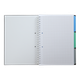 Блокнот BUROMAX А4 на спір. пласт. обкл. з розділ. 120арк. CLASSIC 24345911-01 чорний (36) /BM.24345911-01/ - зображення 2