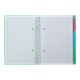 Блокнот BUROMAX B6 на спір. пласт. обкл. з розділ. 100 арк. BRIGHT BM.24365912-04 зелений (72) /BM.24365912-04/ - зображення 2