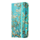 Блокнот BUROMAX А7 80арк. ALMOND BRANCHES 257101-06 бірюзовий, тв.лам.обкл., на гумці, крем.папір (24) /BM.257101-06/ - изображение 2
