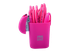 Підставка для ручок BUROMAX 6352-10 RUBBER TOUCH рожева /BM.6352-10/ - зображення 4