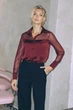 Жіноча шовкова сорочка з шовку Армані та сітки Seventeen S-M Темно-бордовий (2000000200484) - изображение 1