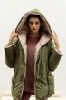 Жіноча двостороння зимова куртка з капюшоном Seventeen XXL-3XL Оливковий (2000000183480) - изображение 9
