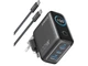 Сетевой зарядний пристрій ANKER GaN Charger 100W Dark Gray Type-C cable (B121BGZ1) - зображення 1