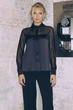 Жіноча шовкова сорочка з шовку Армані та сітки Seventeen L-XL Чорний (2000000200460) - изображение 3