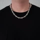 Серебряная цепь с камнями оникс 102 грамм 55 см - изображение 5