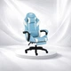 Комп'ютерне крісло Infini Core SkyFabric Blue з підставкою для ніг та ергономічною підтримкою, Синє - зображення 1