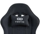 Игровое кресло Extreme VORTEX Черно-серое эргономичное, тканевое с подушками - изображение 4
