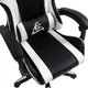 Ігрове крісло Master KO24B Black/White з анатомічною спинкою та регулюванням нахилу, чорно-біле - зображення 4
