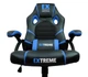 Геймерське крісло Extreme EX BLUE Чорно-синє, еко-шкіри та мембранної тканини, з м'якими підлокітниками - зображення 5