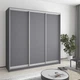 Шкаф-купе трехдверный MebelStar Комбо AL 3ДСП 210x60x210 см Антрацит (MBS-3297) - изображение 1