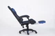 Ігрове крісло INFINI ESPACE Dynamic Black-Blue з підставкою для ніг, Чорно-синє з екошкіри - зображення 4
