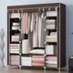 Шафа тканинна складана Storage Wardrobe містка шафа-органайзер для одягу, 3 секції, 12 полиць і рейка для вішалок 135×45×175 см - зображення 2