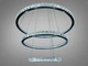 Подвесная LED люстра Diasha хром 3 кольца 185W с пультом для гостиной 66081/800+600+400CH - изображение 2