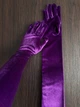 Оксамитові довгі рукавички honey fashion accessories xs/s/m фіолетові (30к005) - изображение 2