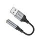 Перехідник Hoco LS36 Fresh external sound card USB to 3.5 забезпечується сучасним DAC чіпом, кабель 12см Black - зображення 5