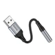 Перехідник Hoco LS36 Fresh external sound card USB to 3.5 забезпечується сучасним DAC чіпом, кабель 12см Black - зображення 7