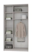 Шкаф-купе двухдверный MebelStar Стандарт BG ДСП/Зеркало 130x45x240 см Антрацит (MBS-10123) - изображение 2