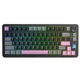Игровая механическая клавиатура AULA S75 Pro Black-Pink, 75%, RGB, USB‑C/2.4 GHz/Bluetooth, Hot‑Swap, Gasket‑Mount - изображение 2