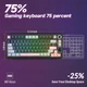 Игровая механическая клавиатура AULA S75 Pro Black-Pink, 75%, RGB, USB‑C/2.4 GHz/Bluetooth, Hot‑Swap, Gasket‑Mount - изображение 10