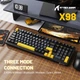 Игровая механическая клавиатура Attack Shark X98 Black, 102 клавиши, RGB, USB‑C/2.4 GHz/Bluetooth, Hot‑Swap, Blueberry Switch, Gasket‑Mount - изображение 3
