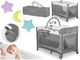 Дорожнє ліжечко RICOKIDS 125 x 65 x 78 см RK-241 Сіре 724100 (5903890606251) - зображення 5