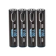 Акумулятори (4 шт) AAA Мізинчикові з USB Type-C 1100mWh 1.5V + кабель + кейс, Black (162180-4) - зображення 1