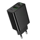 Мережевий зарядний пристрій Hoco CS95A Leader GaN PD30W+QC3.0 (USB-C+USB-A) Black - зображення 2