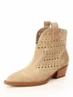 Женские замшевые казаки с перфорацией It-girl A1218-27-P361 35р-22,5см Бежевый (2000000527512) - изображение 5