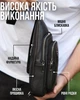 Чоловічий шкіряний слінг 19x31x7, сумка-рюкзак на груди з відділеннями, чорна - зображення 4