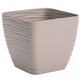 Горшок для цветов Form-Plastic Sahara мини Квадро-13 1,3 л бежевый с подставкой (3610-051) - изображение 3