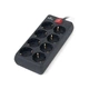 Сетевой фильтр питания REAL-EL RS-8 Protect 5m, black - изображение 2