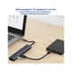 Концентратор Dynamode 7-in-1 USB-C to HDTV 4K/30Hz, 2хUSB3.0, RJ45, USB-C PD 100W, SD/MicroSD - зображення 9