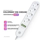 Сетевой фильтр питания ColorWay CW-CHE44W, 4 розетки/4USB White 2M - изображение 8
