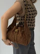 Сумка жіноча 25 Small Handbag Prem карамельний замша торба - зображення 2