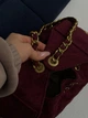 Сумка жіноча 25 Small Handbag Prem бордова замша торба - зображення 4