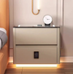 Смарт-тумба из экокожи с LED-подсветкой, USB, датчиком движения, беспроводной зарядкой и Bluetooth, белая - изображение 1